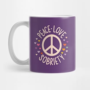 Peace Love Sobriety Mug